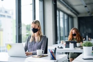 Workplace masks and distancing