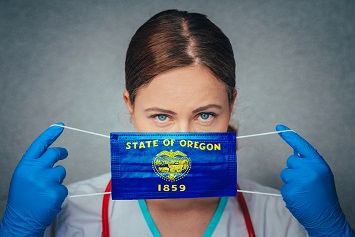 Oregon state flag facemask
