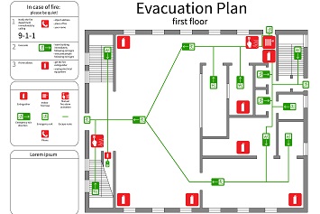 Emergency Evacuation Floor Plan Template - SampleTemplatess