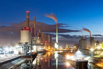 Coal-Fired Power Plant at Dusk, Germany